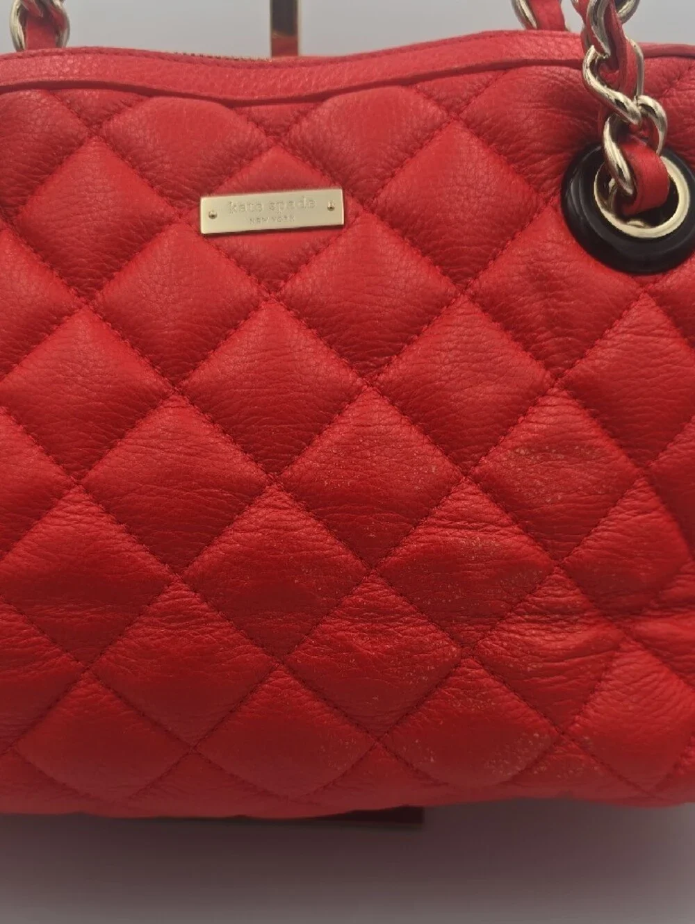 Kate Spade Orange Liberty Street Helena Quilted Chain Med Shoulder Bag (GOOD)🧡